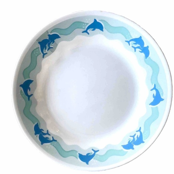Corelle Ocean Dance Dolphins Salad Luncheon Plates Set/8 Vintage 1980’s 1990’s - Picture 5 of 13